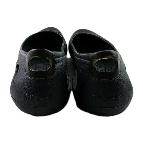 Crocs Kadee Ballet Flats Mary Jane Women’s 7 Closed Toe Slingback Black Shoes - Picture 4 of 6